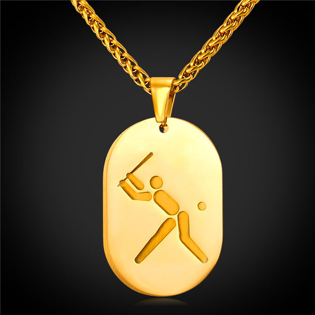 Baseball Style Stainless Steel Unisex Pendant - Wnkrs