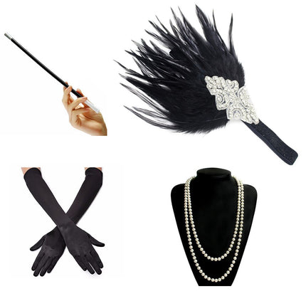 Great Gatsby Costume Accessories 4 Pcs Set - Wnkrs