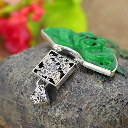Green Jade Fan Shaped Pendant - wnkrs
