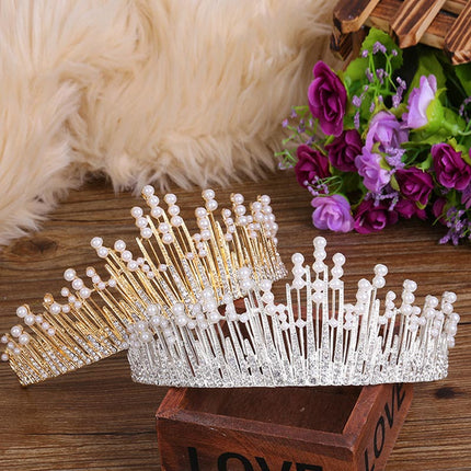 Luxury Pearls / Crystal Hair Tiara for Women - Wnkrs