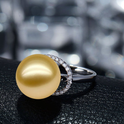 Lovely 14K White Gold Pearl Ring for Women - Wnkrs