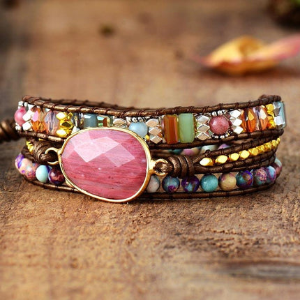 Natural Healing Stone Women's Wrap Bracelet - Wnkrs