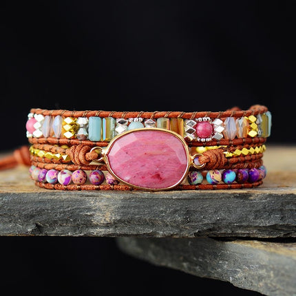 Natural Healing Stone Women's Wrap Bracelet - Wnkrs