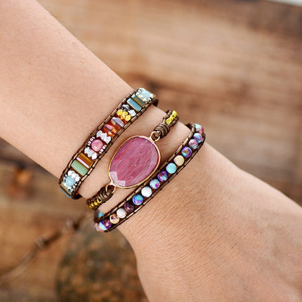 Natural Healing Stone Women's Wrap Bracelet - Wnkrs