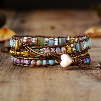 Natural Healing Stone Women's Wrap Bracelet - Wnkrs