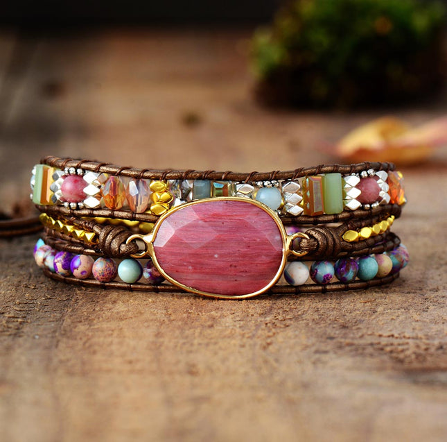 Natural Healing Stone Women's Wrap Bracelet - Wnkrs