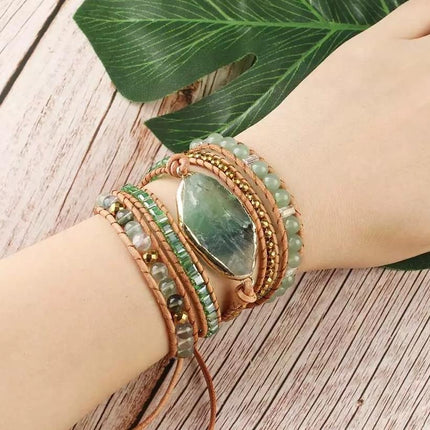 Natural Healing Stone Wrap Bracelet for Women - Wnkrs