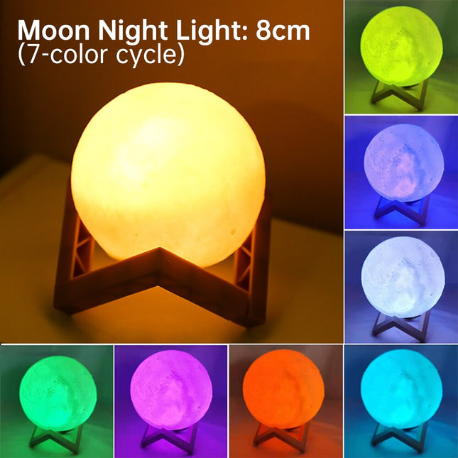 LED Night Light in Shape of Moon - Wnkrs