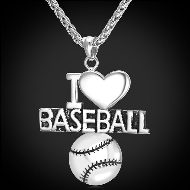 Cute Baseball Style Inscribed Unisex Pendant - Wnkrs