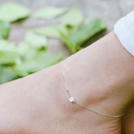 Elegant Minimalistic Silver Women's Anklet - wnkrs