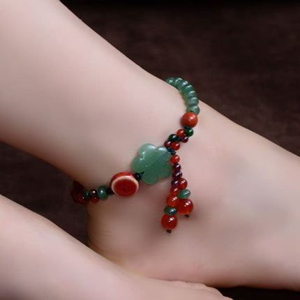 Romantic Boho Beaded Natural Stone Anklet - wnkrs