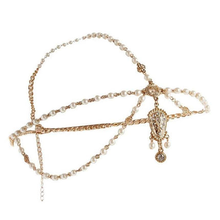 Gold Color Crystal Head Chain - wnkrs