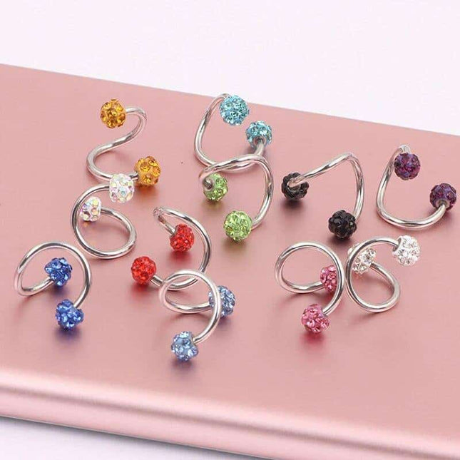 Crystal Double Balls Piercing - Wnkrs