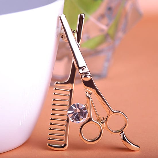 Creative Scissors Shaped Metal Women's Brooch - Wnkrs