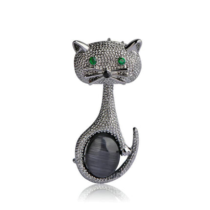 Women's Vintage Cat Brooch - Wnkrs