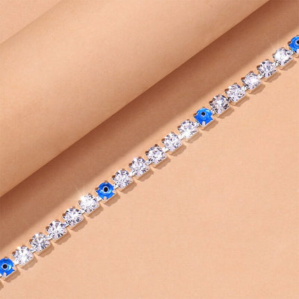 Crystal Evil Eye Anklet - Wnkrs