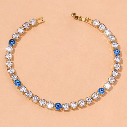 Crystal Evil Eye Anklet - Wnkrs