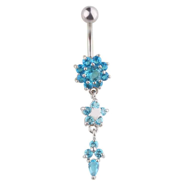 Belly Button Piercing Jewelry with Floral Designs - Wnkrs