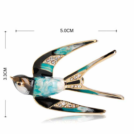 Women's Swallow Shaped Brooch - Wnkrs