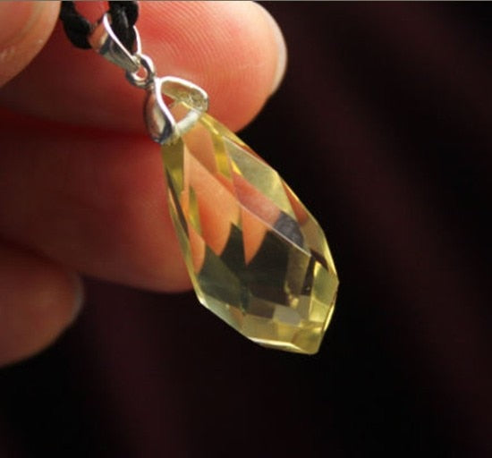 Natural Citrine Crystal Pendant