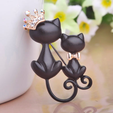 Lovely Cats Shaped Ceramic Women's Brooch - Wnkrs