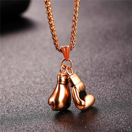 Boxing Gloves Design Steel Men's Pendant Necklace - Wnkrs