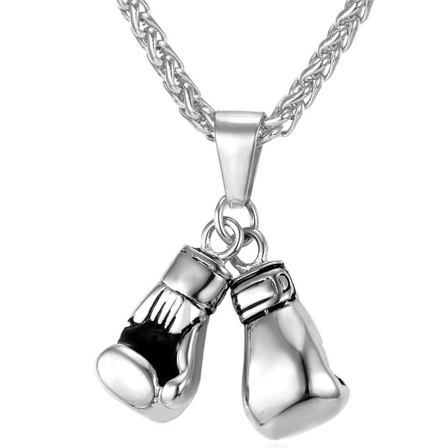 Boxing Gloves Design Steel Men's Pendant Necklace - Wnkrs