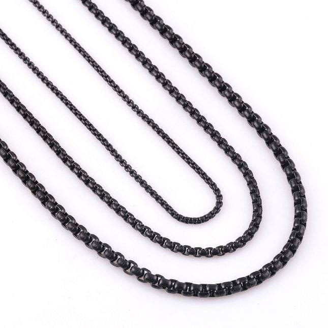 Men's Stainless Steel Black Necklace - Wnkrs