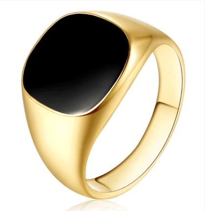 Classic Black Enamel Ring - Wnkrs