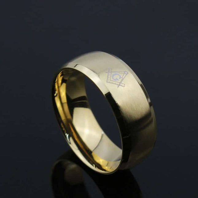 Charming Masonic Stainless Steel Men's Ring - Wnkrs