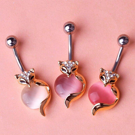 Cute Fox Belly Button Ring - Wnkrs