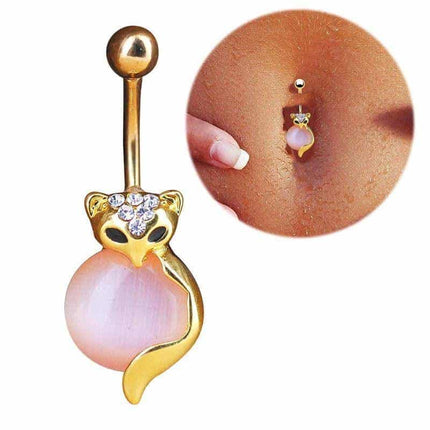 Cute Fox Belly Button Ring - Wnkrs