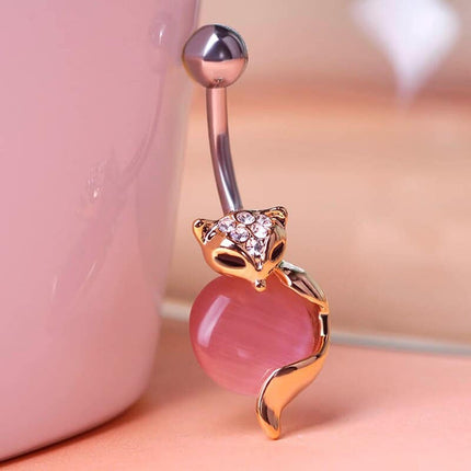 Cute Fox Belly Button Ring - Wnkrs