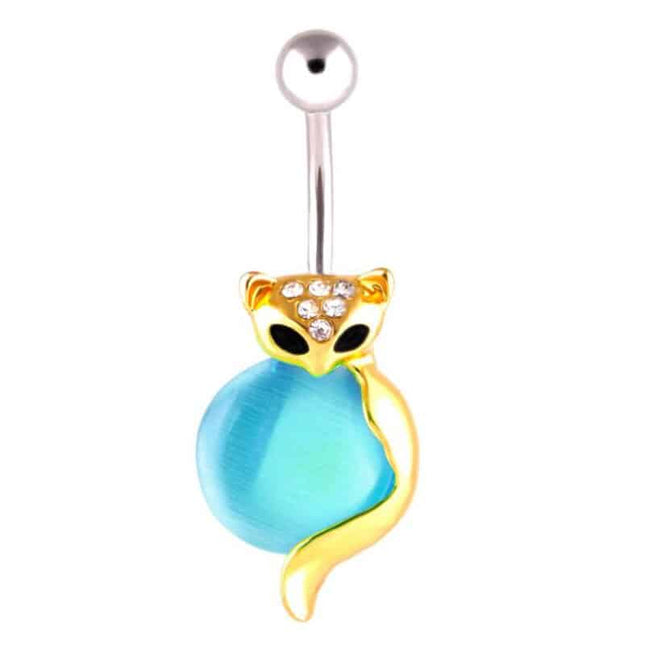 Cute Fox Belly Button Ring - Wnkrs