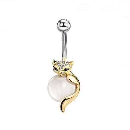 Cute Fox Belly Button Ring - Wnkrs