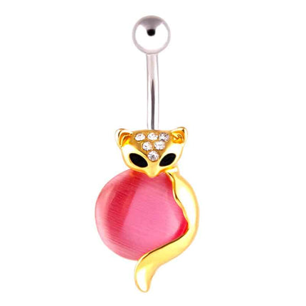 Cute Fox Belly Button Ring - Wnkrs