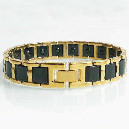 Men's Laconic Design Ceramic Magnetic Bracelet - Wnkrs