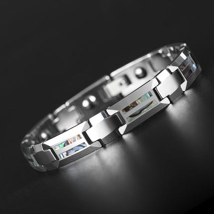 Men's FNatural Shell and Tungsten Steel Bracelet - Wnkrs