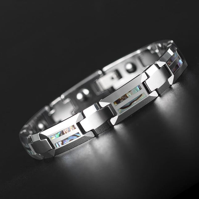 Men's FNatural Shell and Tungsten Steel Bracelet - Wnkrs