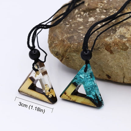 Men's Natural Resin and Wood Necklace - Wnkrs