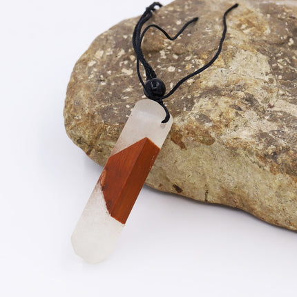 Men's Natural Resin and Wood Necklace - Wnkrs