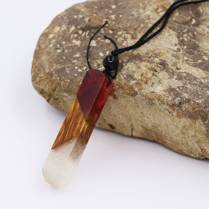 Men's Natural Resin and Wood Necklace - Wnkrs