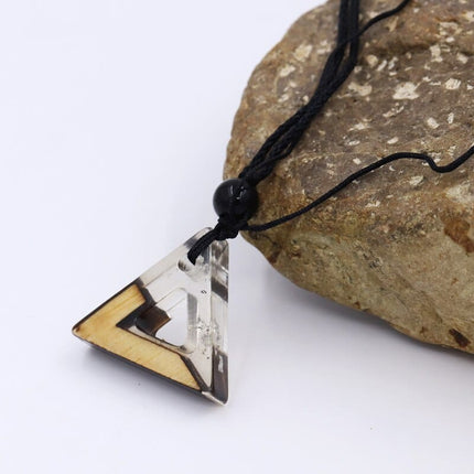 Men's Natural Resin and Wood Necklace - Wnkrs