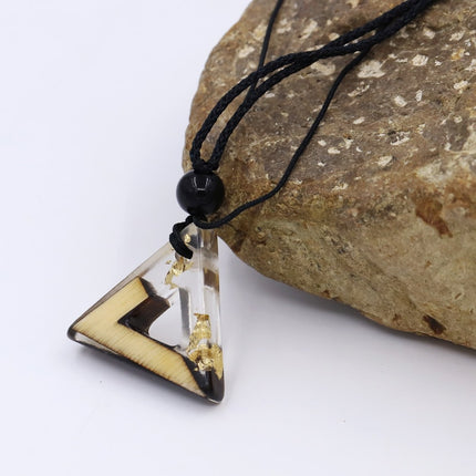 Men's Natural Resin and Wood Necklace - Wnkrs