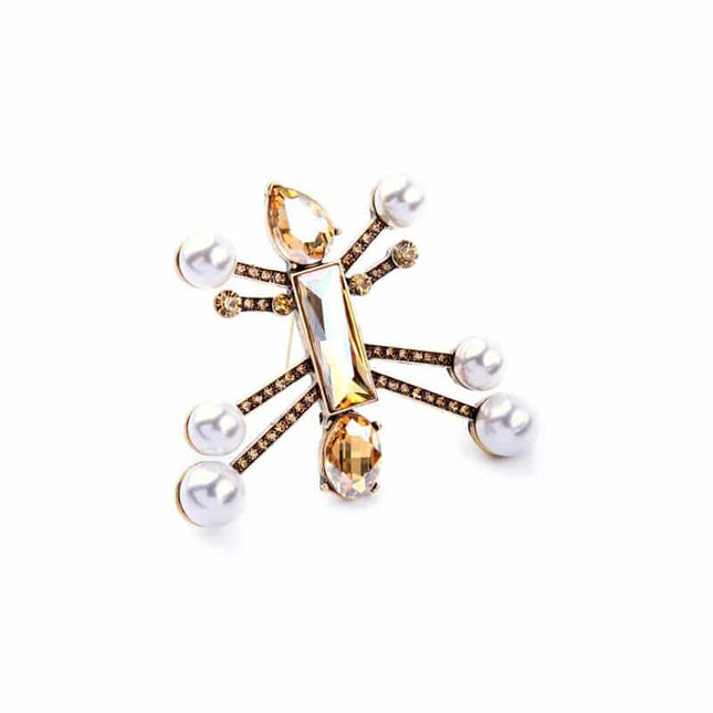 Geometric Crystal Women's Brooch - Wnkrs