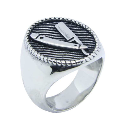 Men's Razor Decorated Ring - Wnkrs