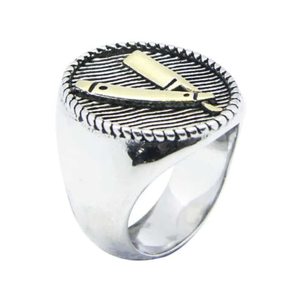 Men's Razor Decorated Ring - Wnkrs