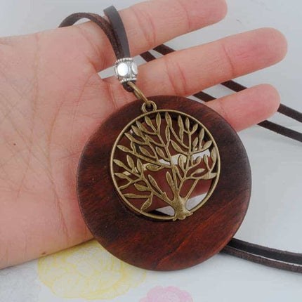 Men's Long Rope Wooden Necklace - Wnkrs