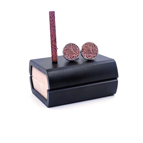 Men's Vintage Wooden Cufflinks and Tie Clip - Wnkrs