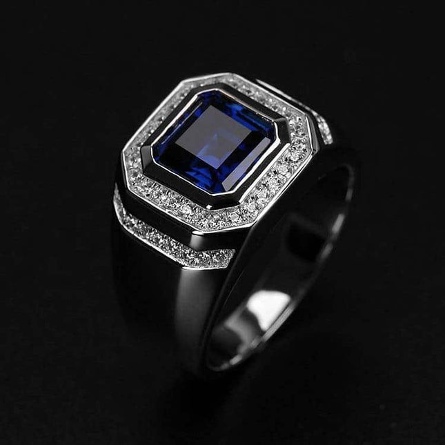 Male Sapphire Diamond Ring - Wnkrs